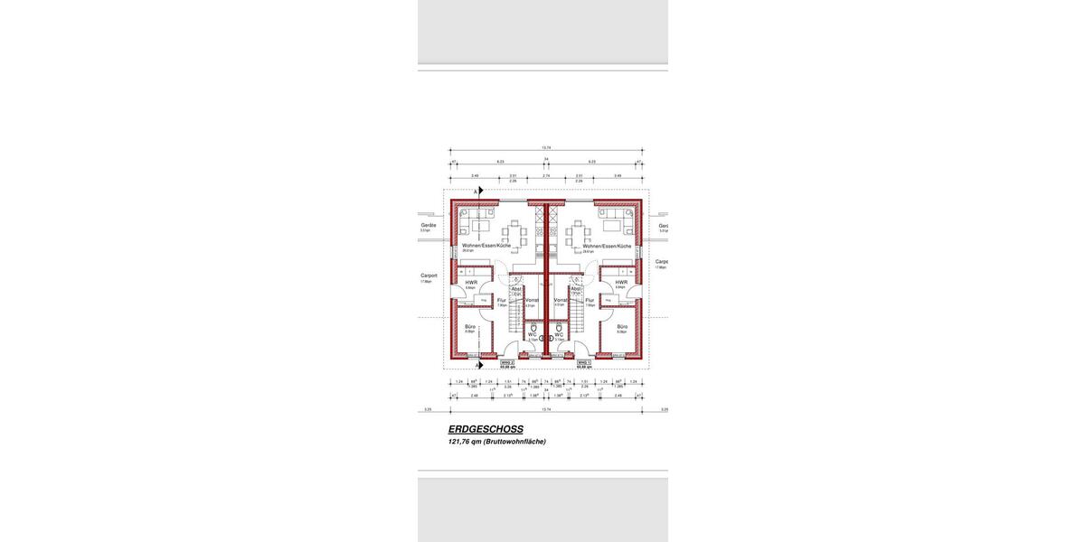 Doppelhaushälfte Barßel - 5 Zimmer, 115 m&sup2;, 1.200&euro; | Angebot:25939170