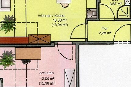 Wohnung Eisenach - 2 Zimmer, 36 m&sup2;, 396&euro; | Angebot:25418621