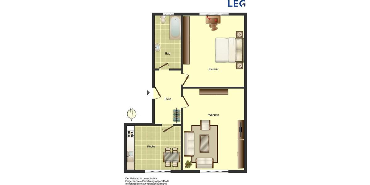 Erdgeschoßwohnung Ahlen - 2.5 Zimmer, 49 m&sup2;, 469&euro; | Angebot:25722246