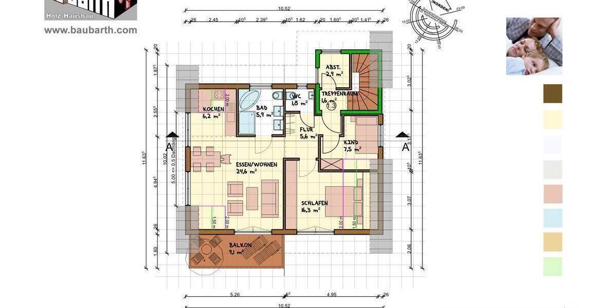 Etagenwohnung Überlingen Nußdorf - 3 Zimmer, 63 m&sup2;, 1.390&euro; | Angebot:26730862