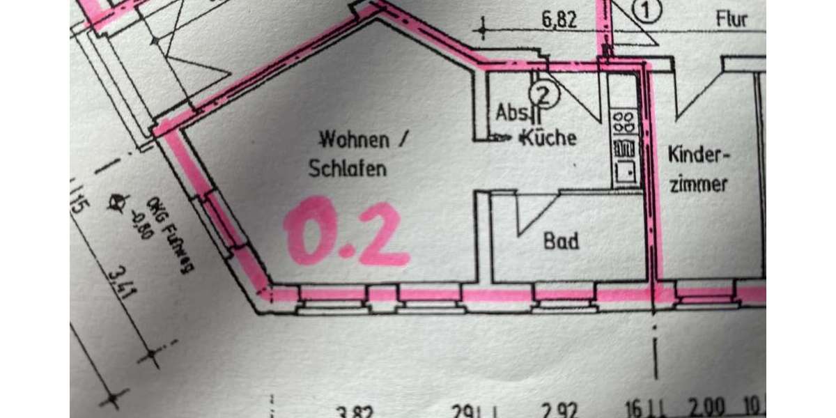 Etagenwohnung Dessau-Roßlau Roßlau - 1 Zimmer, 34 m&sup2;, 335&euro; | Angebot:26143948