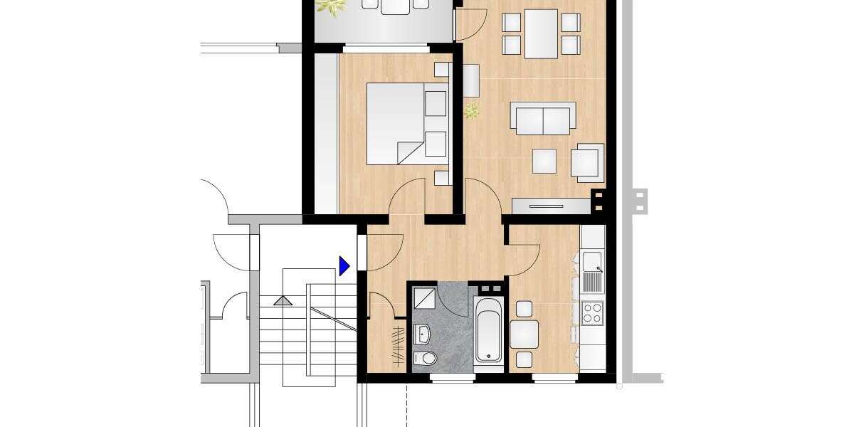 Etagenwohnung Duisburg Marxloh - 2 Zimmer, 54 m&sup2;, 380&euro; | Angebot:27177676