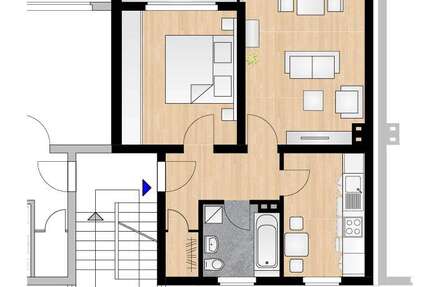 Wohnung Duisburg Marxloh - 2 Zimmer, 54 m&sup2;, 380&euro; | Angebot:27177676