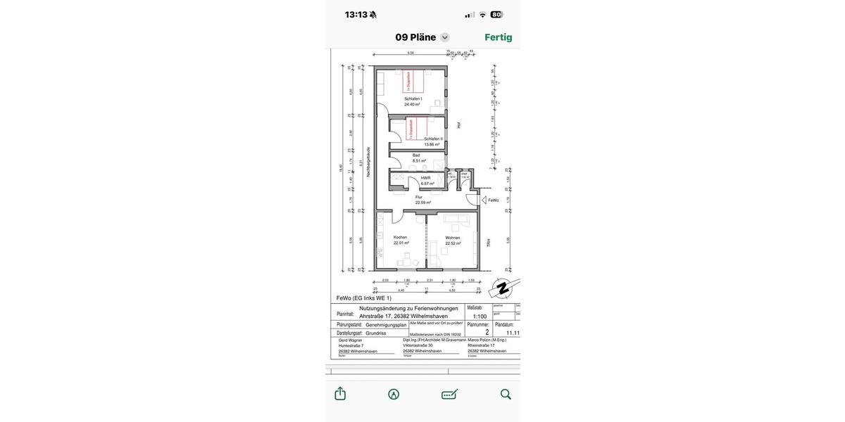Erdgeschoßwohnung Wilhelmshaven - 3 Zimmer, 120 m&sup2;, 960&euro; | Angebot:24495059