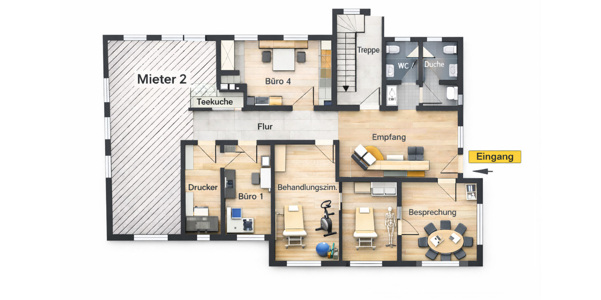 Büro- oder Praxisräume ca. 135 m² in MengenRulfingen zimmer