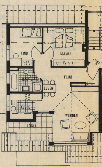 Etagenwohnung Ehningen - 2.5 Zimmer, 63 m&sup2;, 950&euro; | Angebot:26999848