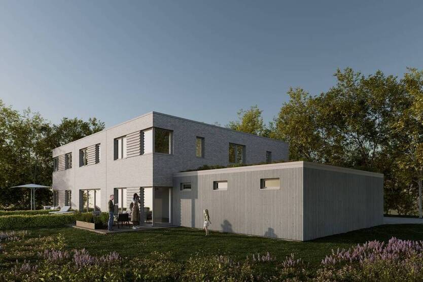 Leben im Neubau: Großzügige 5-Zimmer-Wohnung mit Terrasse und Carport
