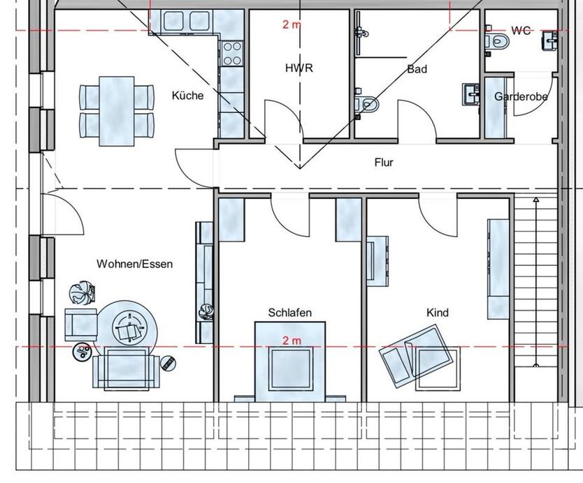 Helle 3-Zimmer-Wohnung mit Einbauküche und 2 Parkplätzen
