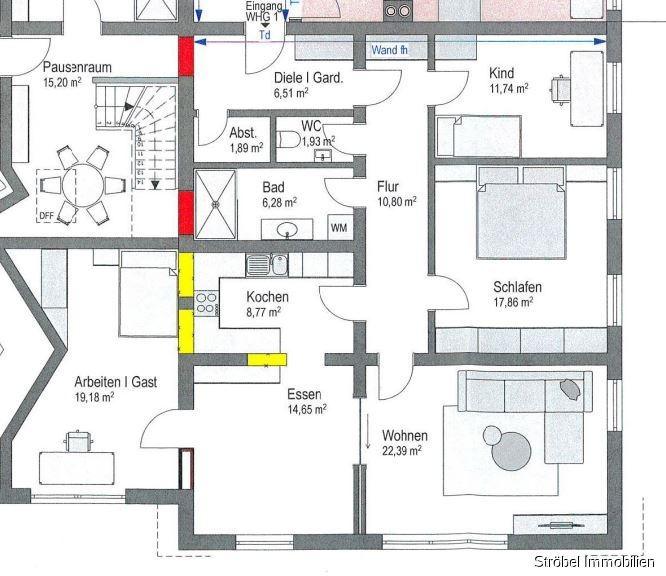 Etagenwohnung Rot am See - 4 Zimmer, 122 m&sup2;, 1.285&euro; | Angebot:25920872
