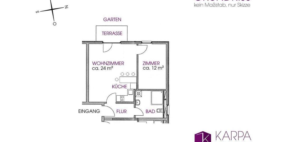 Barrierearme, möblierte Terrassenwohnung am Bahnhof von Oschersleben (Bode) 2 zimmer
