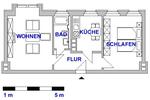 Erdgeschoßwohnung Chemnitz Altendorf - 2 Zimmer, 48 m&sup2;, 245&euro; | Angebot:26701378