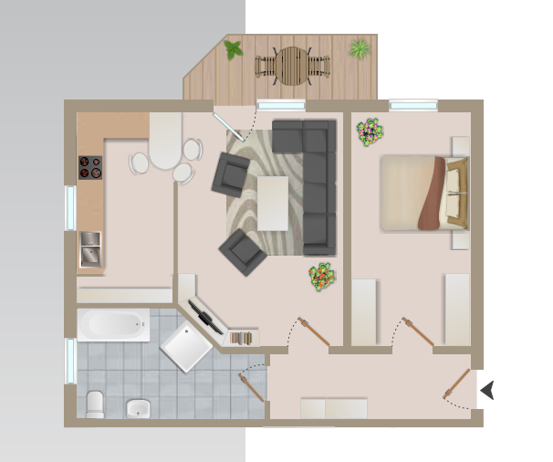 Etagenwohnung Ronneburg - 2 Zimmer, 57 m&sup2;, 400&euro; | Angebot:25901638