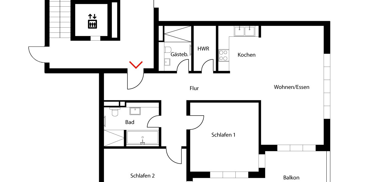 Etagenwohnung Berlin Friedrichshain - 3 Zimmer, 96 m&sup2;, 2.650&euro; | Angebot:26744890