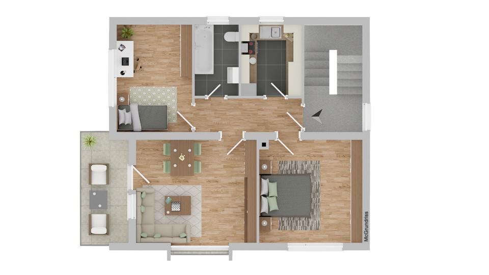 Erdgeschoßwohnung Kaufbeuren - 3 Zimmer, 72 m&sup2;, 1.250&euro; | Angebot:25887701