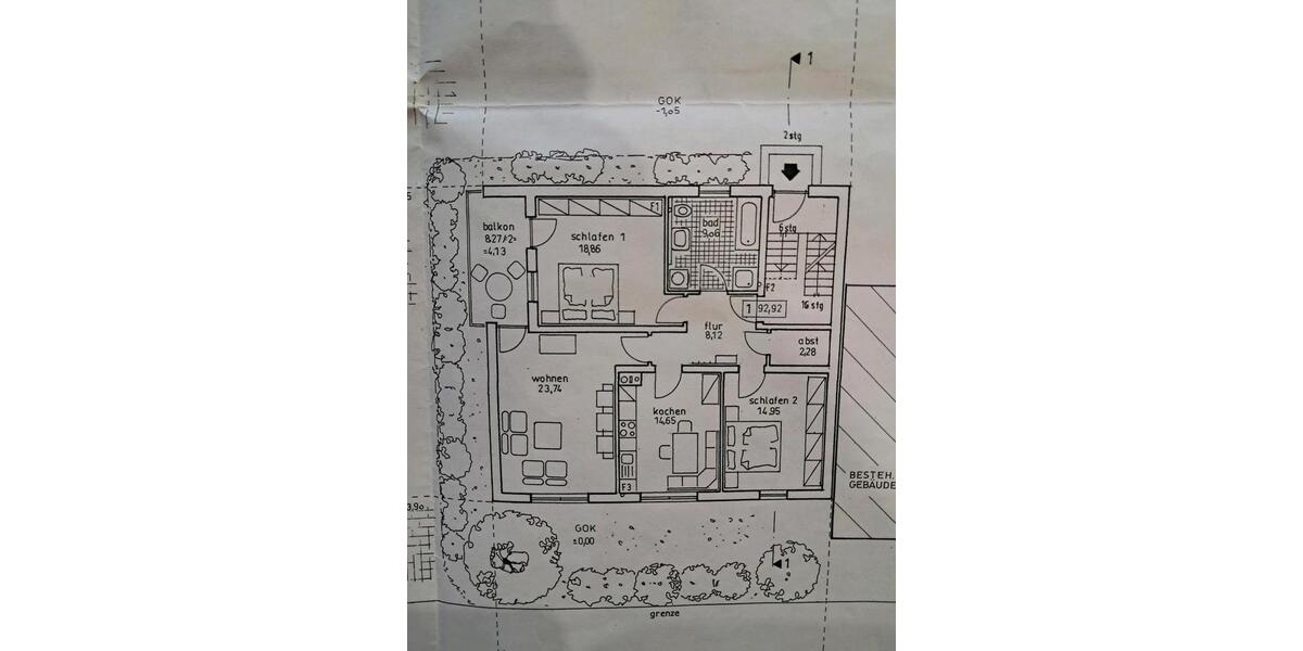 Erdgeschoßwohnung Viechtach - 3 Zimmer, 95 m&sup2;, 900&euro; | Angebot:25168387