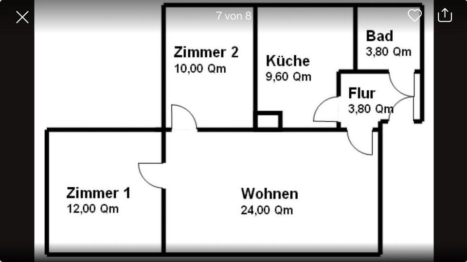 Etagenwohnung Großbreitenbach - 3 Zimmer, 63 m&sup2;, 380&euro; | Angebot:25759404
