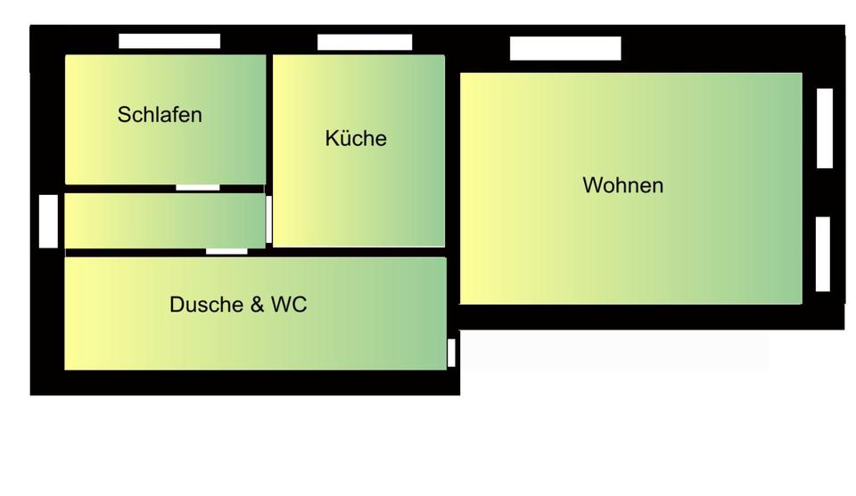 Dachgeschoßwohnung Gößnitz - 2 Zimmer, 44 m&sup2;, 225&euro; | Angebot:20602451