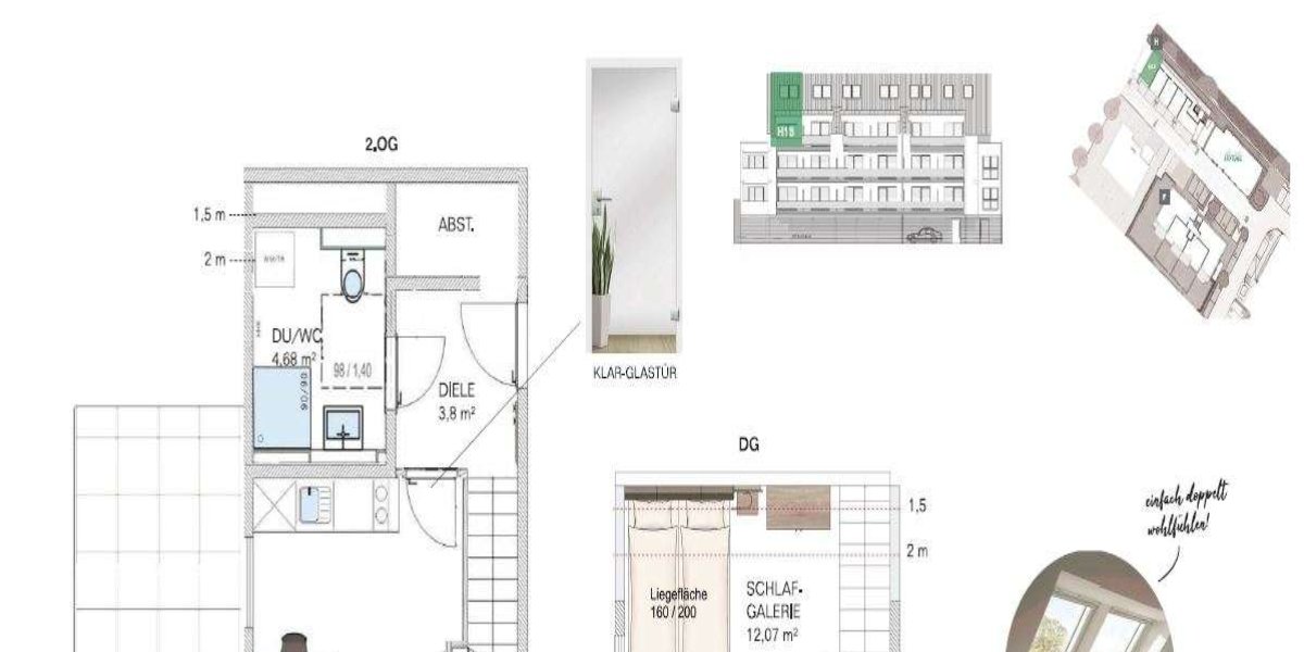 Etagenwohnung Schwäbisch Hall Hessental - 2 Zimmer, 61 m&sup2;, 910&euro; | Angebot:27176403