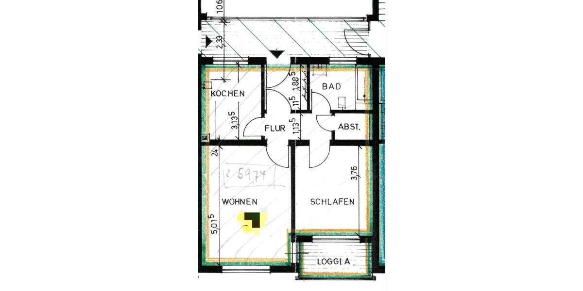 Etagenwohnung Braunfels - 2 Zimmer, 60 m&sup2;, 600&euro; | Angebot:26023229