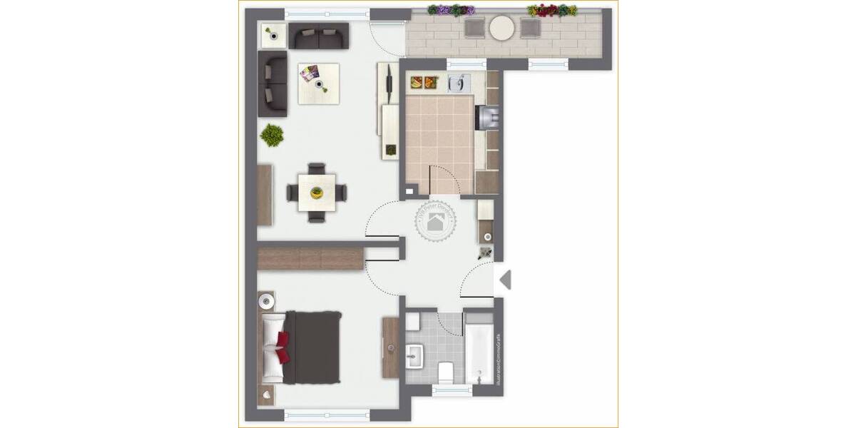 Etagenwohnung Aachen / Beverau Aachen - 2 Zimmer, 55 m&sup2;, 600&euro; | Angebot:26834080