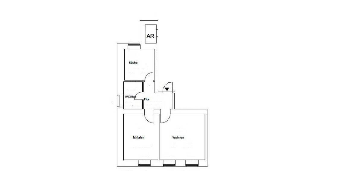 Etagenwohnung Fraureuth Ruppertsgrün - 2 Zimmer, 44 m&sup2;, 310&euro; | Angebot:26319151