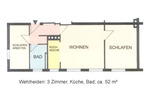 Etagenwohnung Kassel Wehlheiden - 3 Zimmer, 55 m&sup2;, 510&euro; | Angebot:26107445