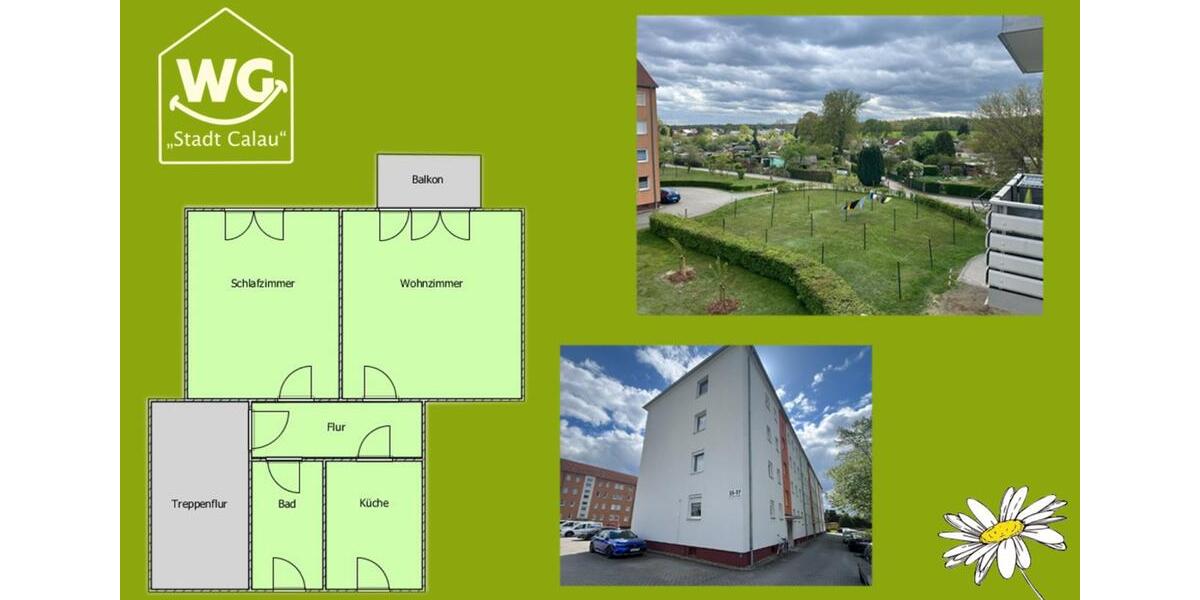 Etagenwohnung Calau - 2 Zimmer, 48 m&sup2;, 310&euro; | Angebot:24215309