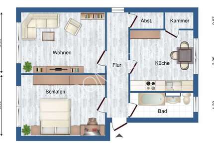 2 Zimmer Wohnung mit Einbauküche! 2 zimmer