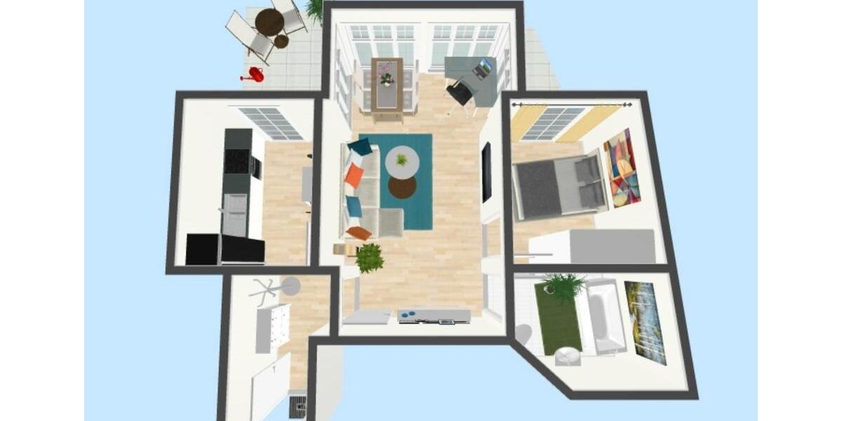 Terrassenwohnung Suhl - 1 Zimmer, 59 m&sup2;, 450&euro; | Angebot:24979779