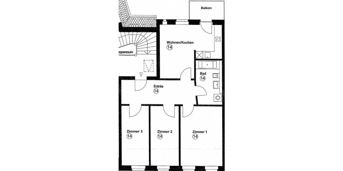 Etagenwohnung Leipzig Altlindenau - 4 Zimmer, 81 m&sup2;, 1.140&euro; | Angebot:26723832