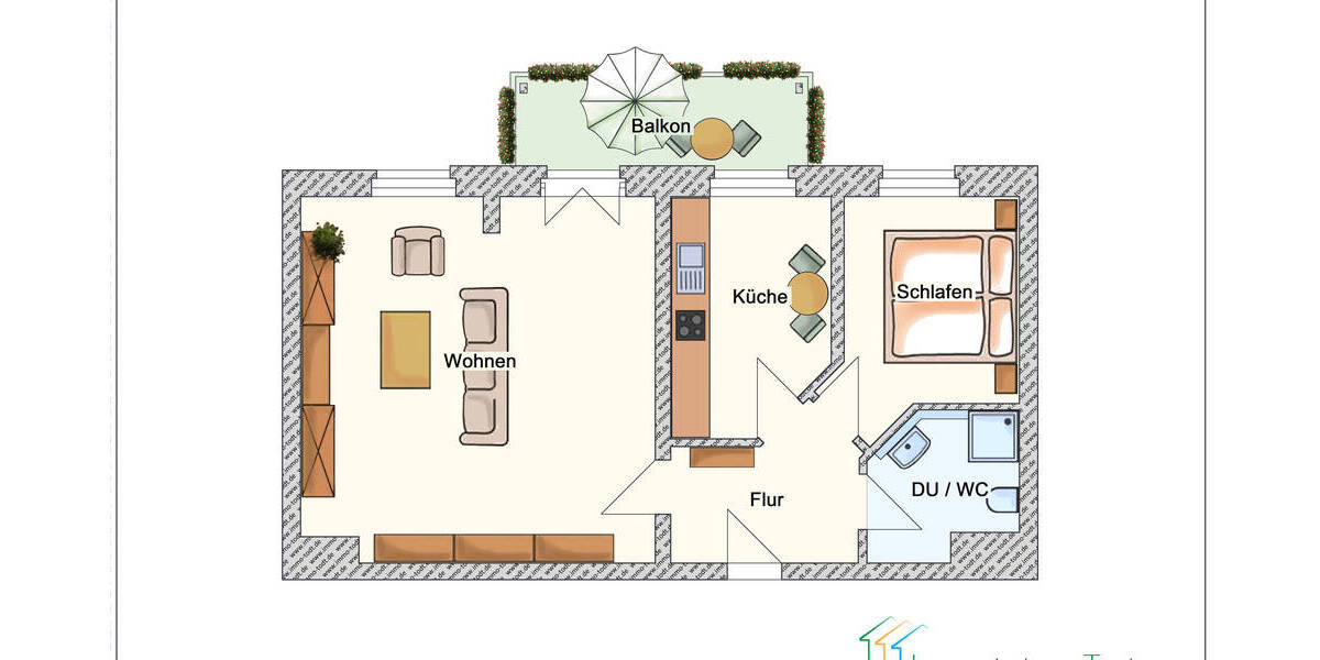 Etagenwohnung Plauen Stadtmitte - 2 Zimmer, 64 m&sup2;, 376&euro; | Angebot:26308234