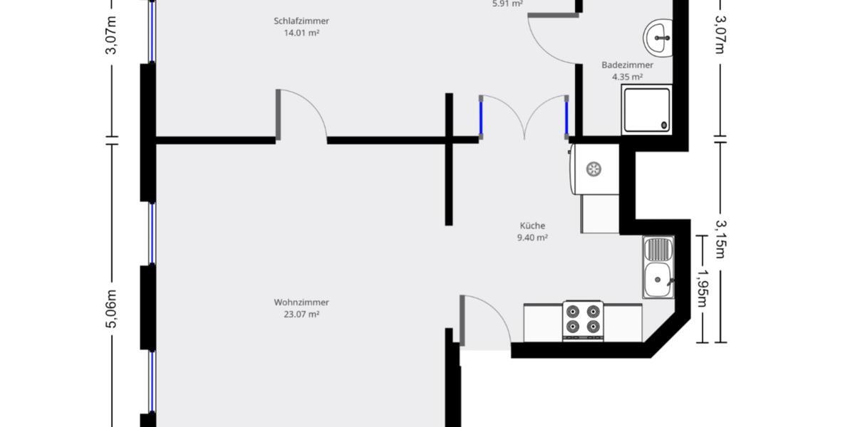 Hochparterre Verden (Aller) - 2 Zimmer, 57 m&sup2;, 625&euro; | Angebot:25515088