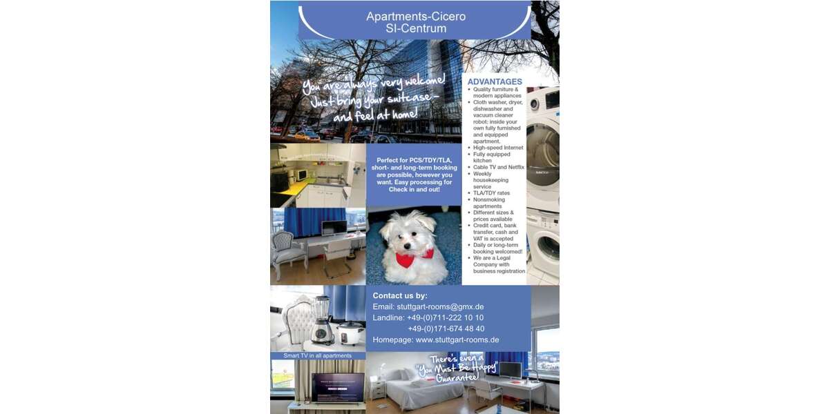 Wohnen auf Zeit in Stuttgart 1.190 € 1 zimmer