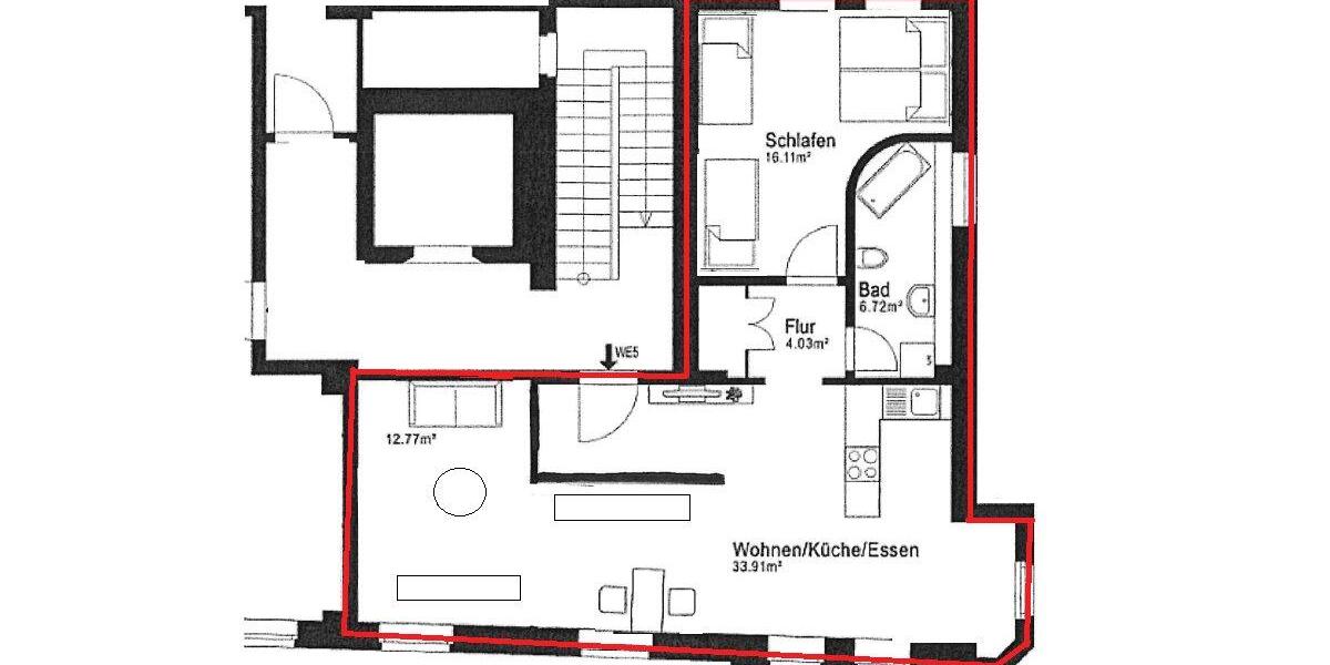 Etagenwohnung Grimma - 2 Zimmer, 60 m&sup2;, 610&euro; | Angebot:26368532
