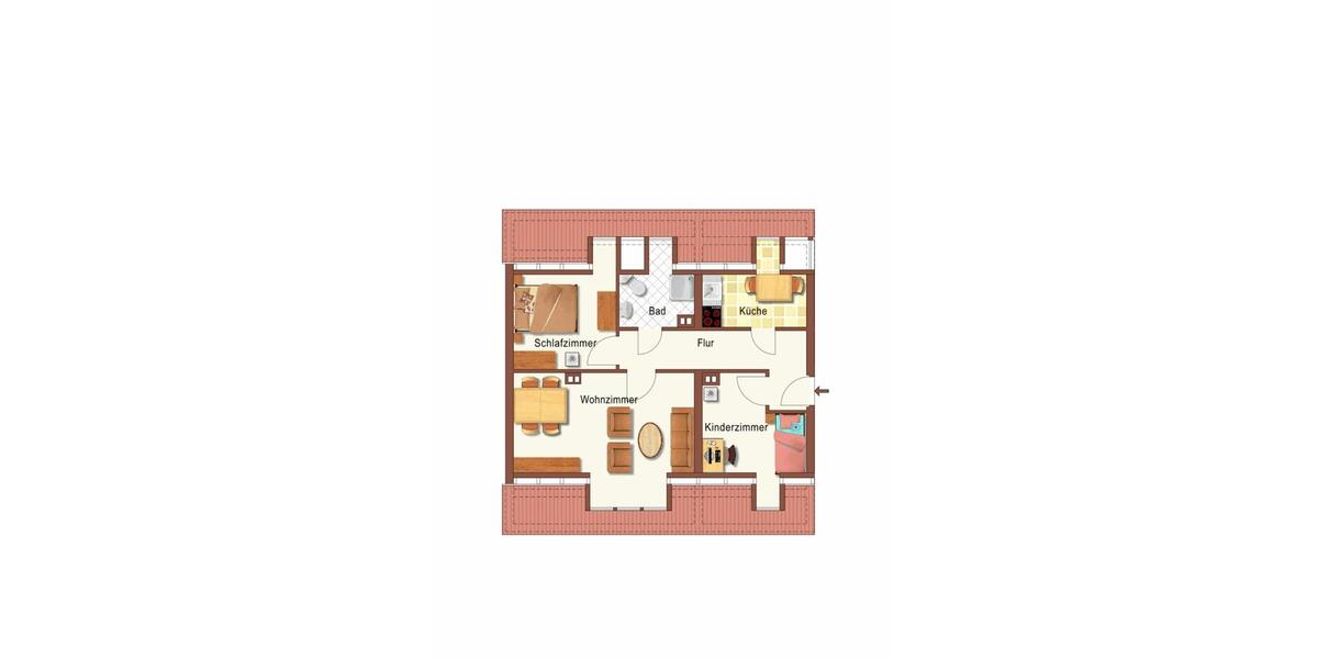 Dachgeschoßwohnung Waldheim - 3 Zimmer, 60 m&sup2;, 350&euro; | Angebot:24002246