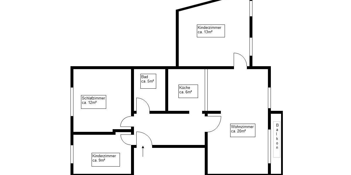Etagenwohnung Weißwasser (Oberlausitz) - 4 Zimmer, 72 m&sup2;, 487&euro; | Angebot:25303858
