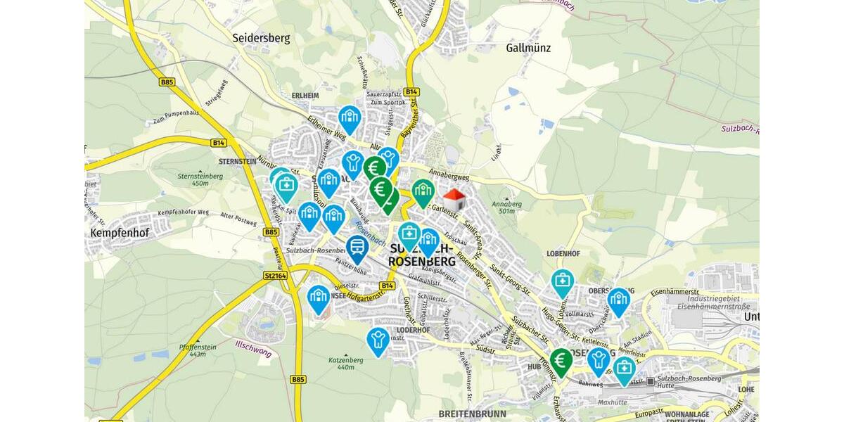 Etagenwohnung Sulzbach-Rosenberg Rosenberg - 3 Zimmer, 86 m&sup2;, 900&euro; | Angebot:26636171