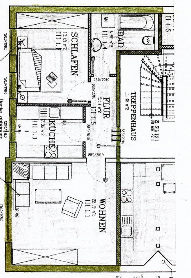 Helle 2-Zimmerwohnung in Mühlhausen zu vermieten