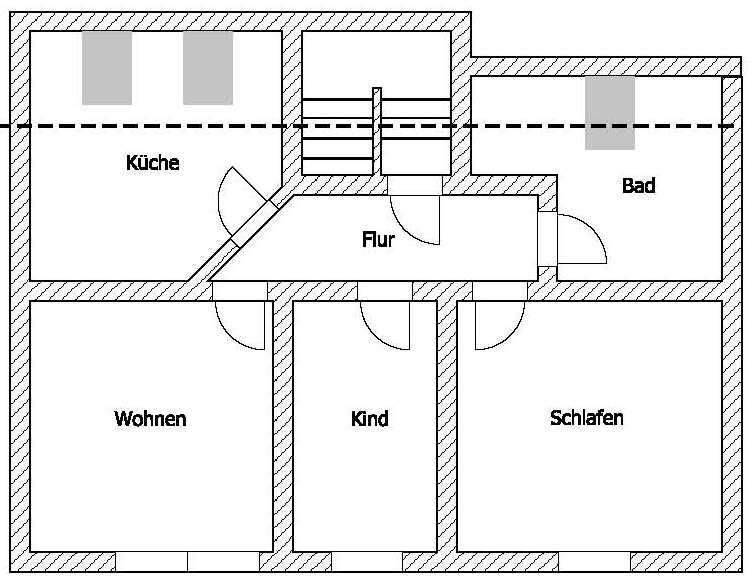 Etagenwohnung Riesa Altriesa - 3 Zimmer, 72 m&sup2;, 430&euro; | Angebot:25166858