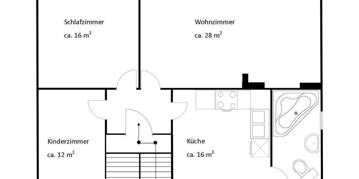 Hochparterre Einbeck - 3 Zimmer, 75 m&sup2;, 460&euro; | Angebot:25919263