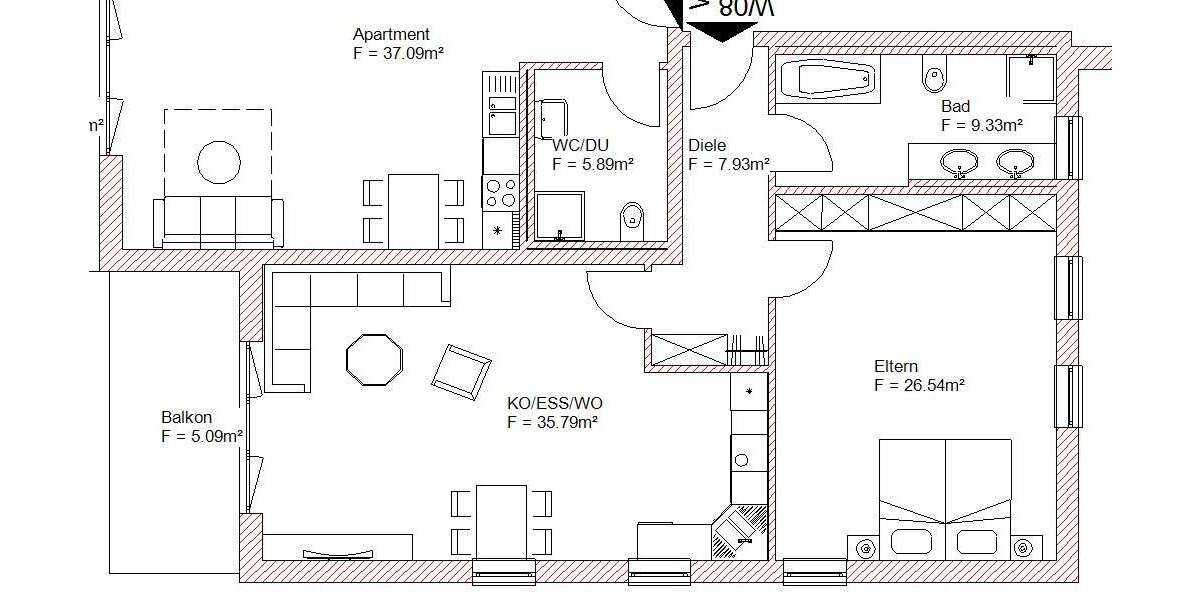 Etagenwohnung Pilsting Leonsberg - 2 Zimmer, 85 m&sup2;, 770&euro; | Angebot:24989409