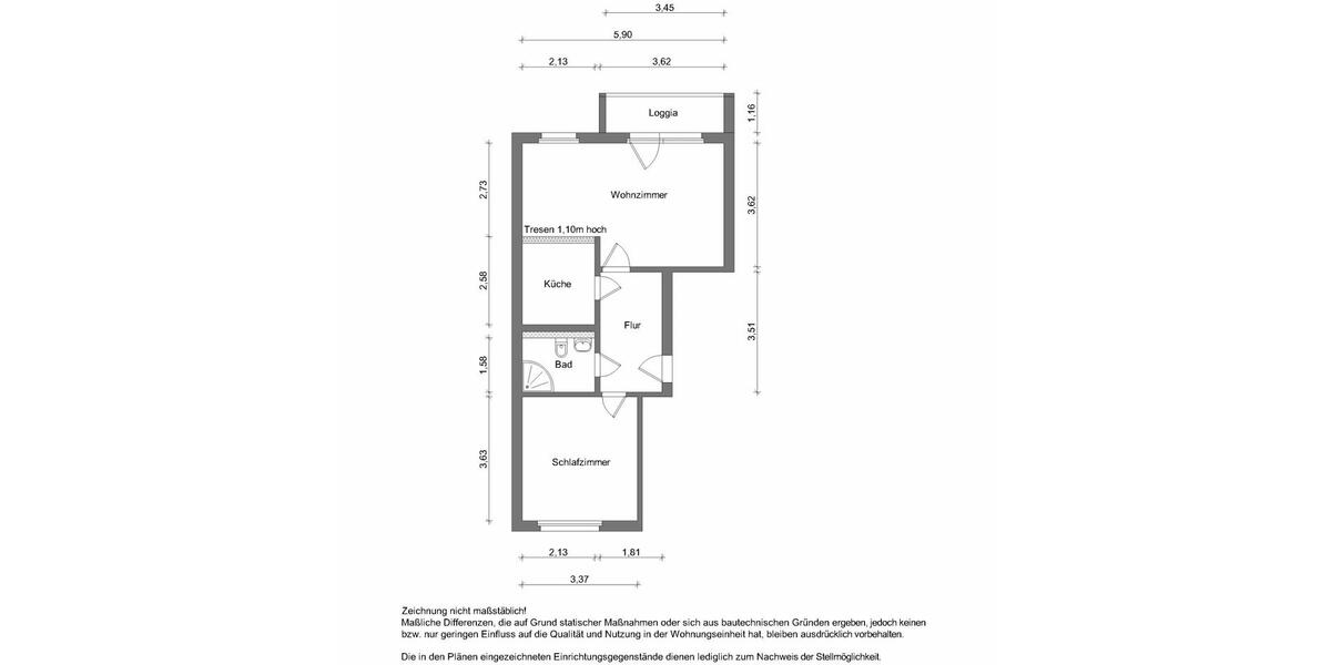 Erdgeschoßwohnung Zwickau Neuplanitz - 2 Zimmer, 50 m&sup2;, 330&euro; | Angebot:26017459