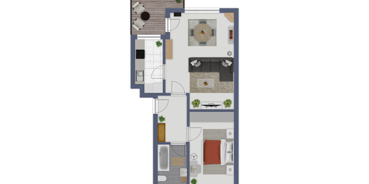 2-Zimmer-Mietwohnung in Freilassing, Ortsteil Hofham. 1. Obergeschoss mit Südbalkon. Frei ab sofort. - Etagenwohnung Freilassing Freilassing | Angebot:26723305