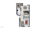 2-Zimmer-Mietwohnung in Freilassing, Ortsteil Hofham. 1. Obergeschoss mit Südbalkon. Frei ab sofort. - Etagenwohnung Freilassing Freilassing | Angebot:26723305