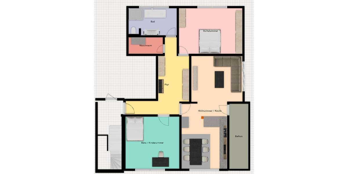 Etagenwohnung Emskirchen - 3 Zimmer, 110 m&sup2;, 1.210&euro; | Angebot:26004635