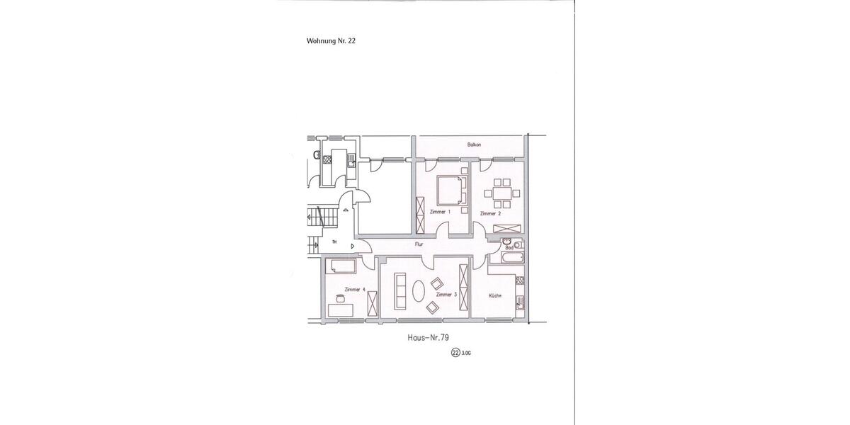 Etagenwohnung Bensheim - 4 Zimmer, 106 m&sup2;, 1.080&euro; | Angebot:26255694