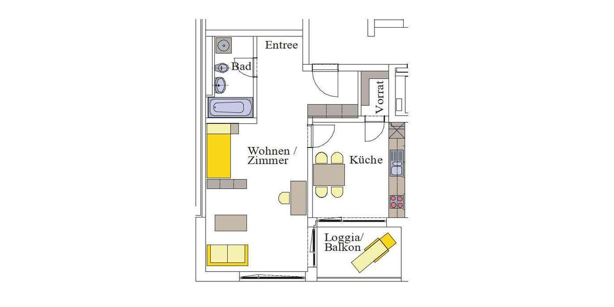 Etagenwohnung Regensburg Das Dörnberg - 1 Zimmer, 53 m&sup2;, 725&euro; | Angebot:26974922
