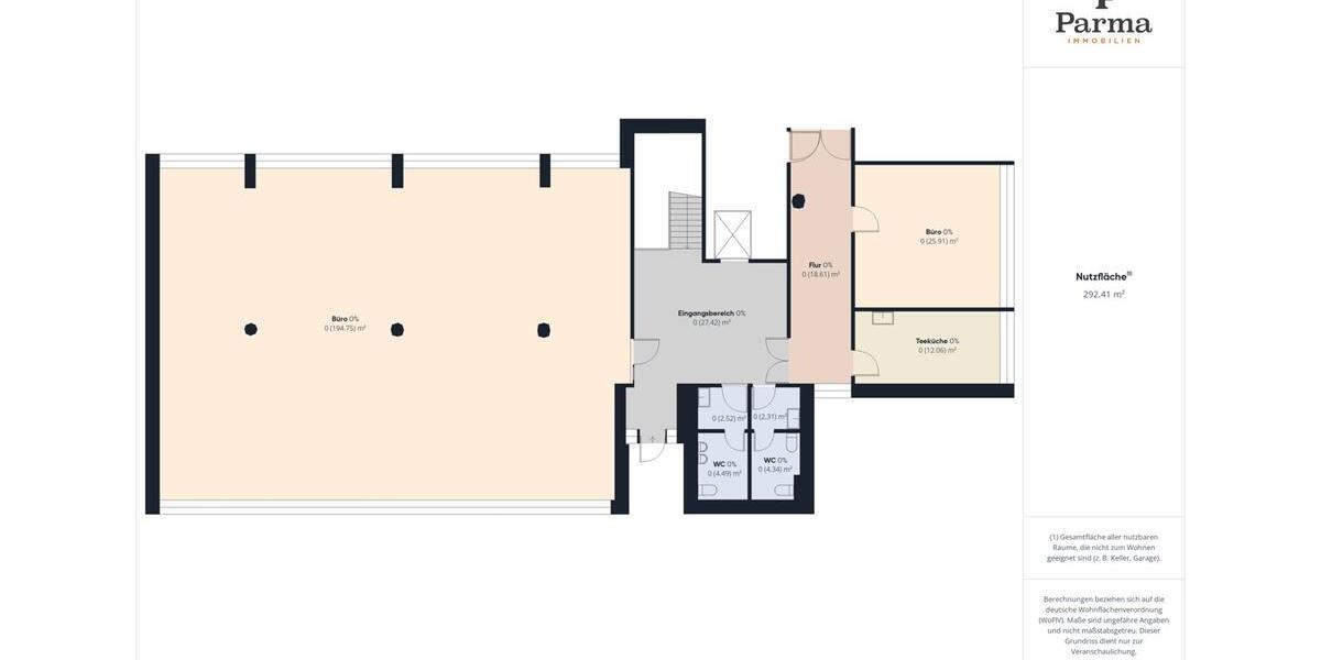 großzügige Gewerbeeinheit in zentraler Lage von Düren zimmer