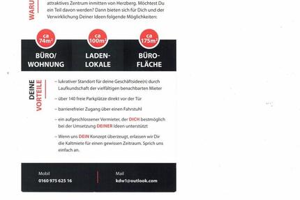 Gewerbeobjekt Herzberg (Elster) - 475&euro; | Angebot:24511775