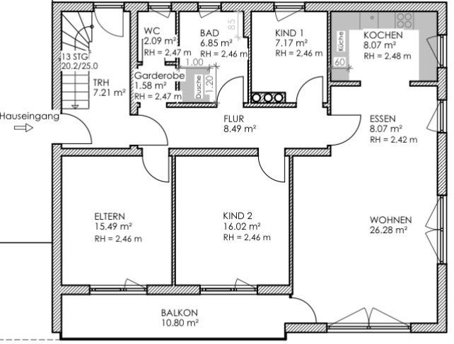 Hochparterre Zandt - 4 Zimmer, 102 m&sup2;, 820&euro; | Angebot:25931429